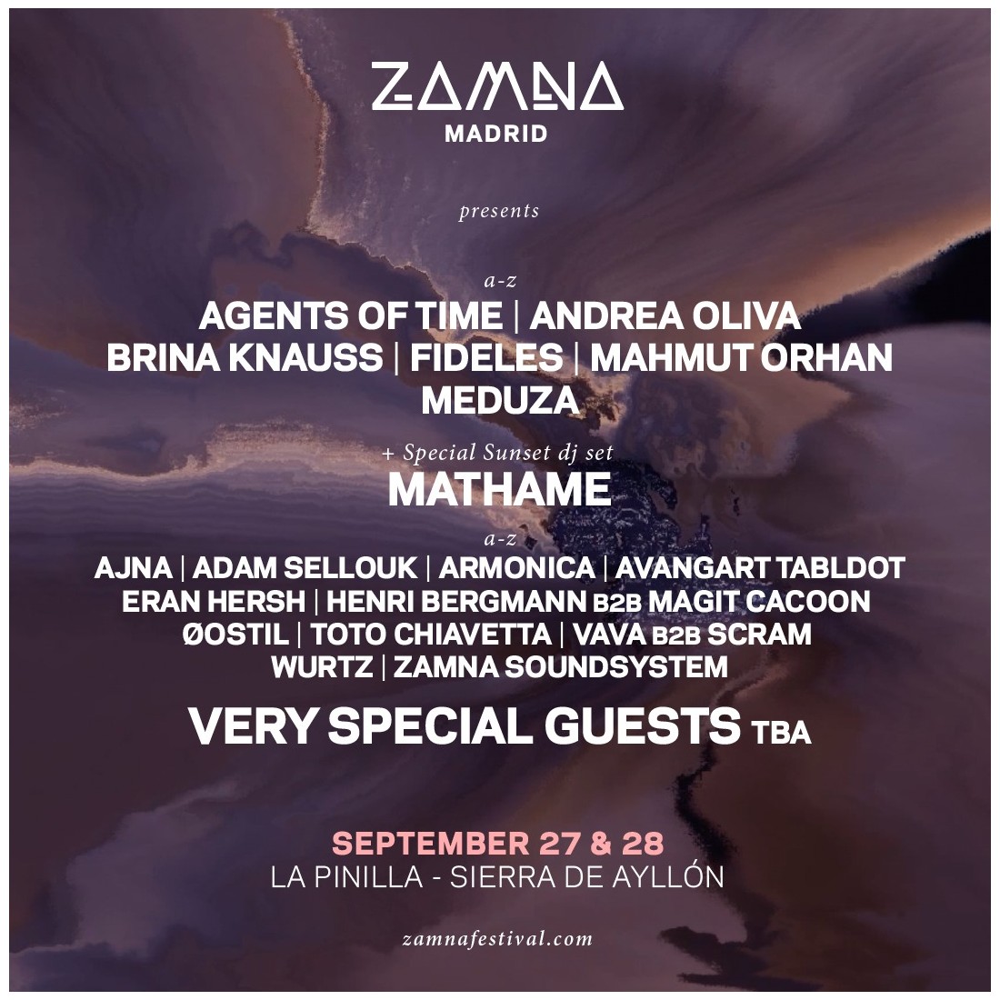 Zamna Madrid - September 28th GENERAL VIP