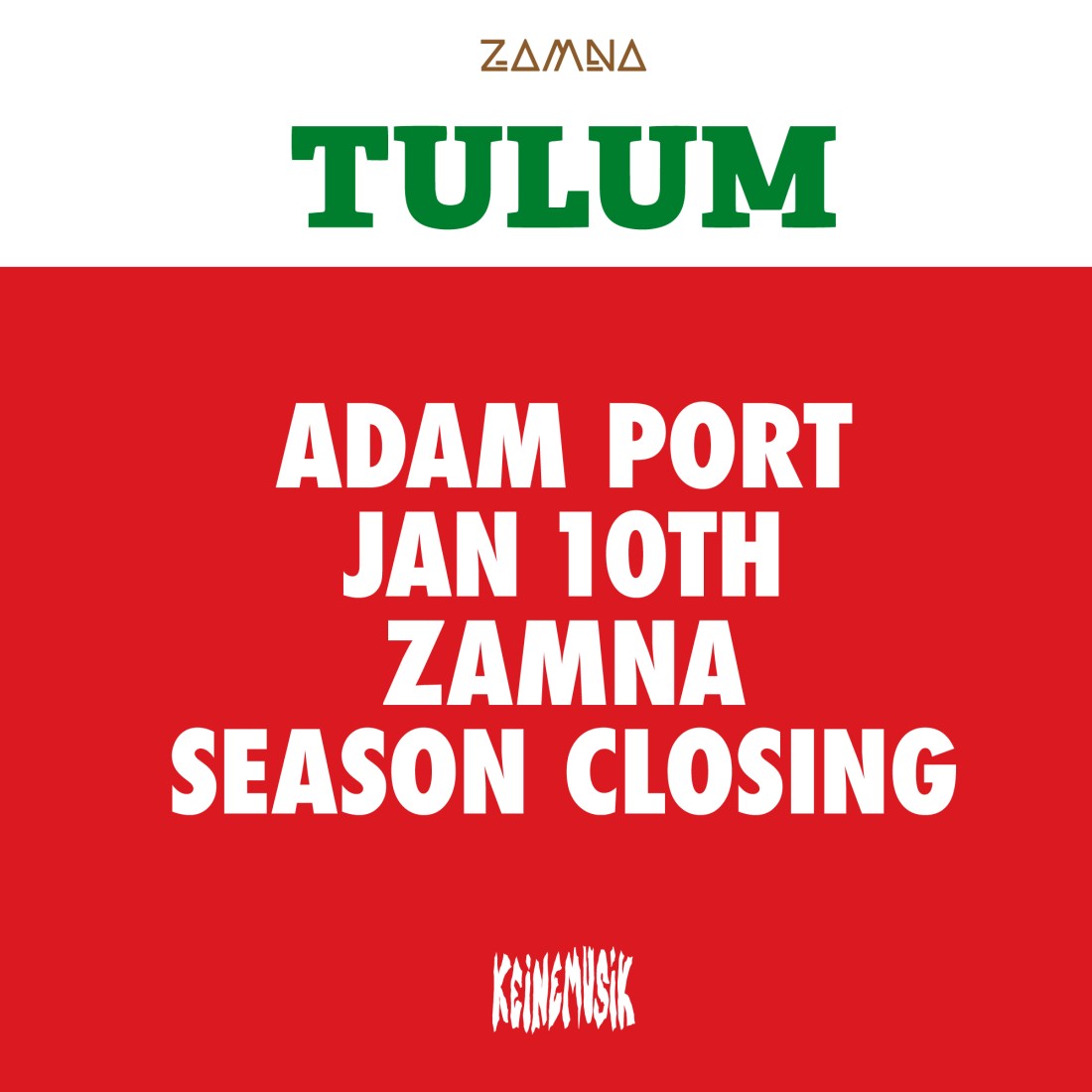 ADAM PORT TULUM AT ZAMNA 10 ANNIVERSARY - VIP...