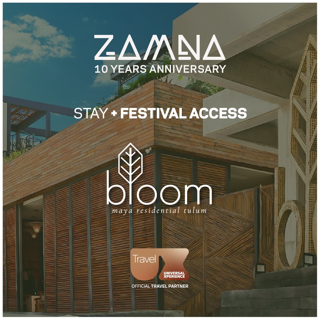 BLOOM TULUM STAY + FESTIVAL ACCESS | Enero 6-9,...